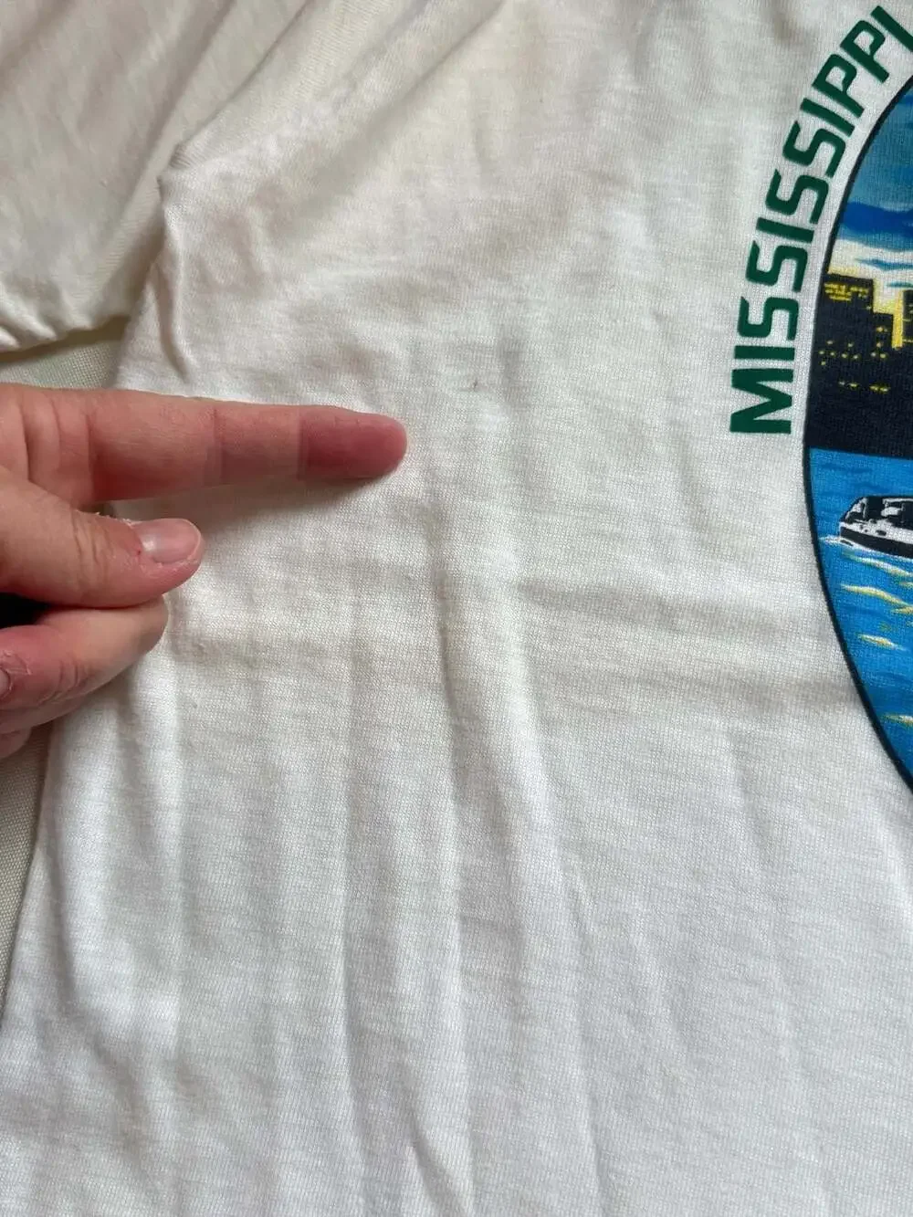 Vintage 1983-84 Mississippi Expedition Graphic T-Shirt Made USA Youth Large